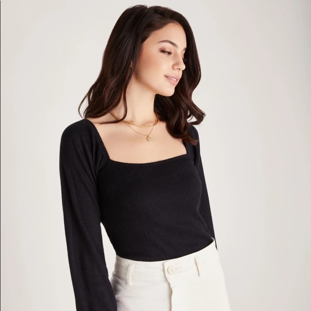 Backyard Roses Charlie Sweater Top Black Size XS